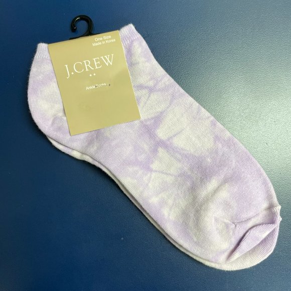 NWT J.Crew Factory Purple Swirl Ankle Socks - Picture 2 of 5